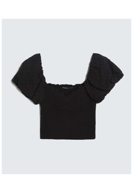 Blusa Para Mujer Manga Corta Color Negro Marca Seven Seven #28124004