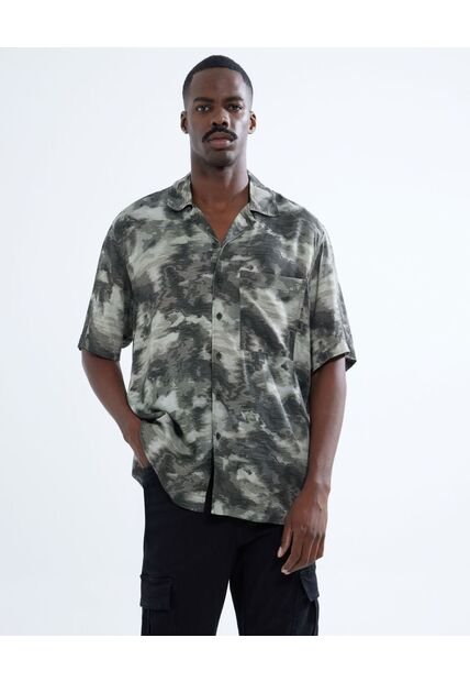 Camisa Para Hombre Manga Corta  Color Verde  Marca Seven Seven #45011992