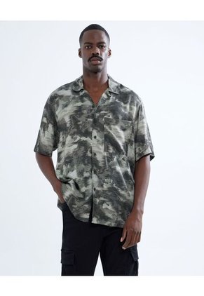 Camisa Para Hombre Manga Corta  Color Verde  Marca Seven Seven #45011992