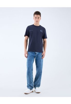 Camiseta Para Hombre Manga Corta Cuello Redondo Color Azul Oscuro Marca Seven Seven #45092613