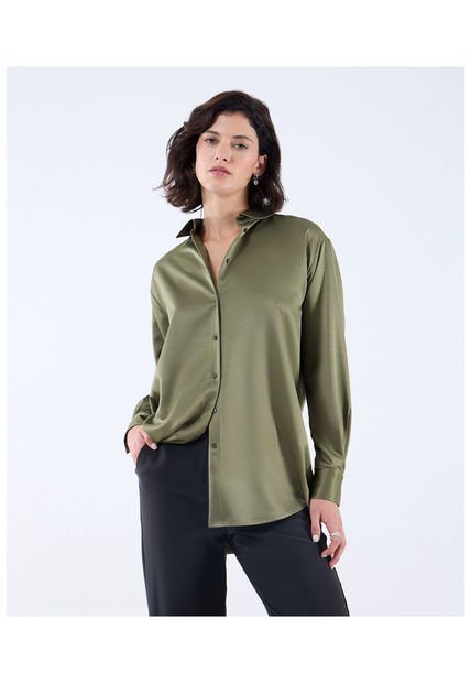 Blusa Para Mujer Manga Larga Color Verde Oscuro Marca Seven Seven #28123995