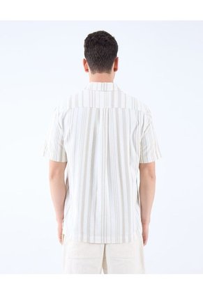 Camisa Para Hombre Manga Corta  Color Beige Marca Seven Seven #45012074