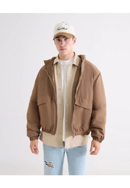 Chaqueta  Para Hombre Acolchada Color Camel Marca Seven Seven #45080511