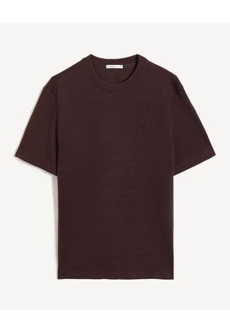 Camiseta Silueta Ajustada Textura Rib  Para Hombre Café Seven Seven Seven Seven