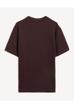 Camiseta Silueta Ajustada Textura Rib  Para Hombre Café Seven Seven