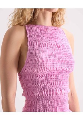 Top Con Textura De Nido De Abeja  Para Mujer Rosado Seven Seven