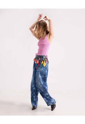 Top Con Textura De Nido De Abeja  Para Mujer Rosado Seven Seven