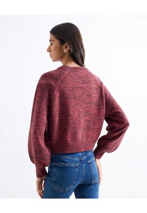 Buzo Tejido En Tricot  Para Mujer Vino Seven Seven