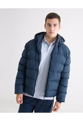 Chaqueta Puffer  Para Hombre Azul Seven Seven Seven Seven