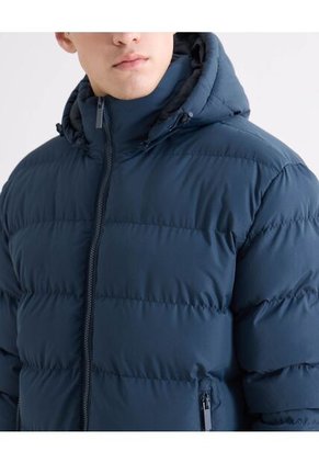 Chaqueta Puffer  Para Hombre Azul Seven Seven