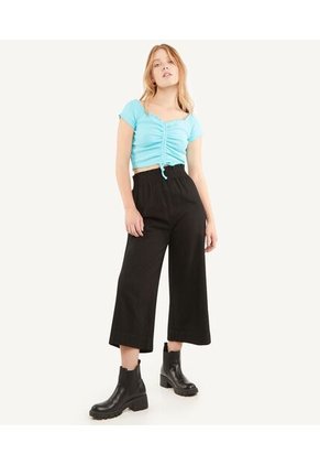 Camiseta Manga Corta Mujer Seven Algodón Azul 28094850-5791