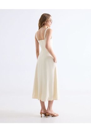 Vestido  Para Mujer M/Sisa Medio Color Marfil Marca Seven Seven #28171481