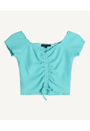 Camiseta Manga Corta Mujer Seven Algodón Azul 28094850-5791