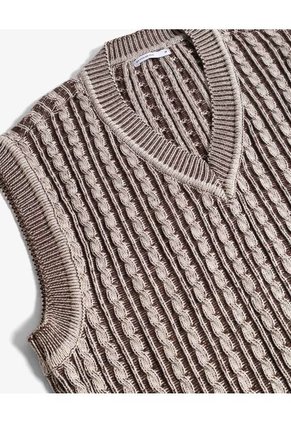 Chaleco  Para Hombre Punto Color Café Marca Seven Seven #45250017