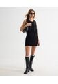 Chaleco Negro Con Taches Metálicos  Para Mujer Negro Seven Seven de Seven Seven