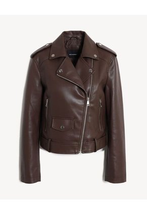 Chaqueta Para Mujer Pu Color Café Marca Seven Seven #28081017