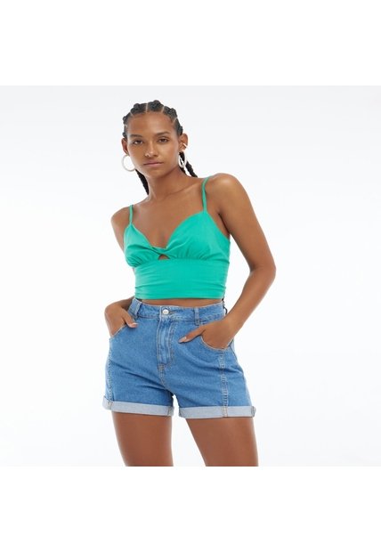Blusa Para Mujer Manga Sisa Color Verde Oscuro Marca Seven Seven #28123710