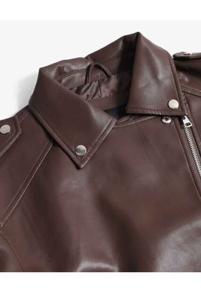 Chaqueta Para Mujer Pu Color Café Marca Seven Seven #28081017