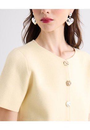 Camiseta  Para Mujer Manga Corta Cuello Redondo Color Amarillo Marca Seven Seven #28096575