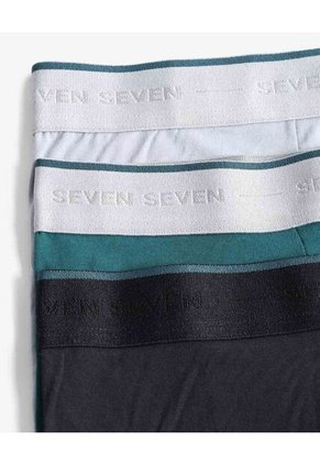 Boxer X3 Para Hombre Fleat Seamer Medio Color Negro Marca Seven Seven #45000382