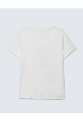 Camiseta Para Mujer Manga Corta Color Crema Marca Seven Seven #28096124