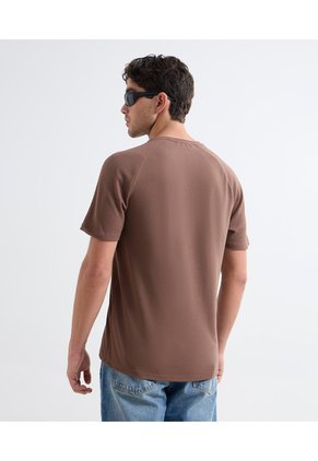 Camiseta Para Hombre Manga Corta Color Cafe Marca Seven Seven #45092631