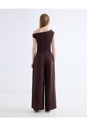 Enterizo  Para Mujer Manga Sisa Color Café Marca Seven Seven #28320448