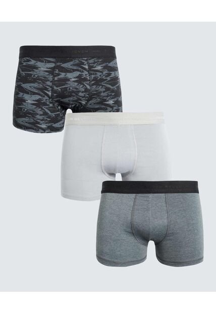 Pantaloncillo Para Hombre Boxer Filete Corto Algodón Color Gris Marca Seven Seven #45000373