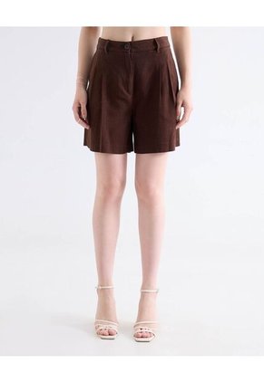 Short  Para Mujer Multiusos Plano Color Café Marca Seven Seven #28191099