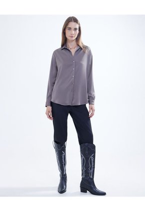 Blusa Para Mujer Manga Larga Color Taupe Marca Seven Seven #28123819