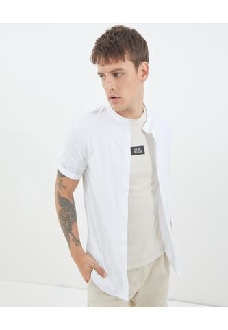 Camisa Para Hombre Manga Corta Cuello Neru Color Blanco Marca Seven Seven #45011328 Seven Seven