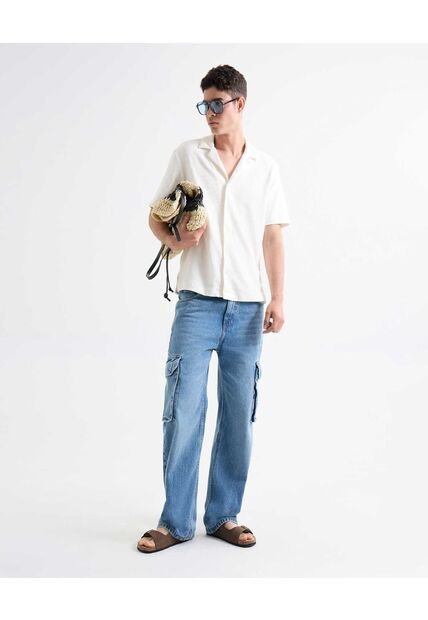 Jean Para Hombre Straight Color Azul Marca Seven Seven #45160590