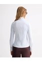 Camisa De Rayas Slim Fit Con Cuello Clásico  Para Mujer Azul Seven Seven de Seven Seven