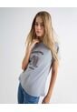 Camiseta Para Mujer Manga Corta Color Gris Claro Marca Seven Seven #28096071 de Seven Seven