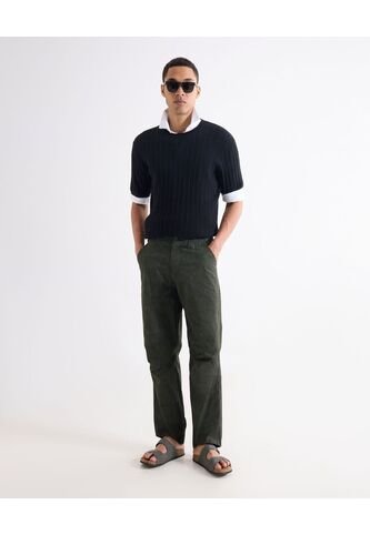 Camiseta Regular Texturizada  Para Hombre Negro Seven Seven Seven Seven