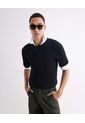 Camiseta Regular Texturizada  Para Hombre Negro Seven Seven de Seven Seven