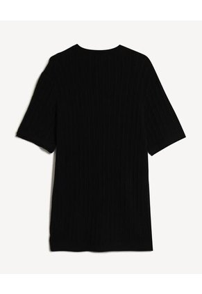 Camiseta Regular Texturizada  Para Hombre Negro Seven Seven