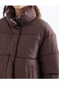 Chaqueta Acolchada Cuello Alto  Para Mujer Café Seven Seven de Seven Seven