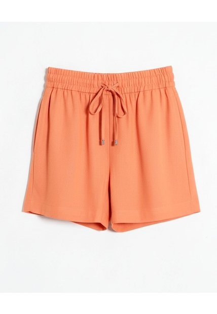 Short Fluido Con Pretina  Para Mujer Naranja Seven Seven