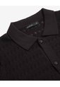 Camisa Tejida Texturizada  Para Hombre Negro Seven Seven de Seven Seven