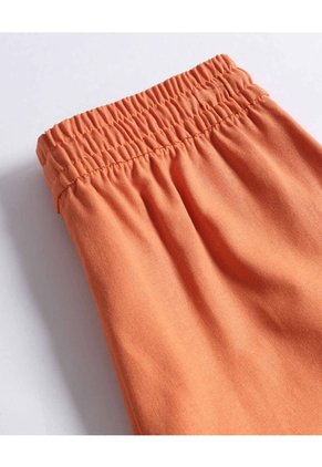 Short Fluido Con Pretina  Para Mujer Naranja Seven Seven