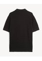 Camisa Tejida Texturizada  Para Hombre Negro Seven Seven de Seven Seven