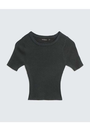 Camiseta Para Mujer Manga Corta Color Verde Oscuro Marca Seven Seven #28096163