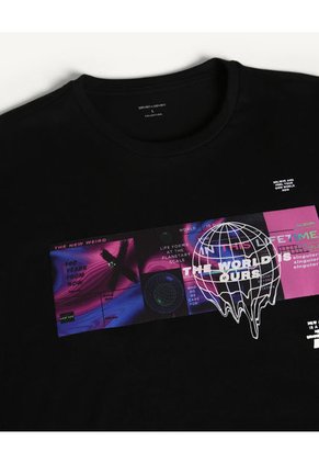 Camiseta Para Hombre Manga Corta Color Negro Marca Seven Seven #45092225