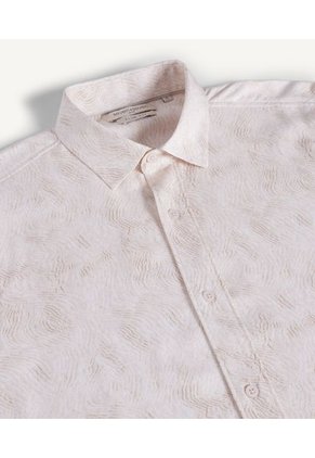 Camisa Para Hombre Manga Corta  Color Beige Marca Seven Seven #45011931