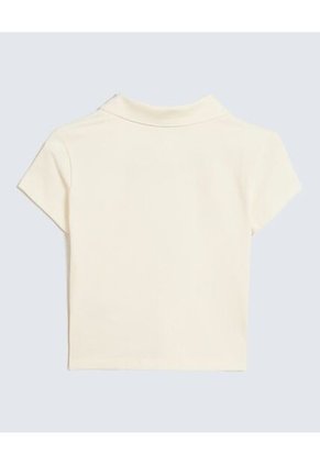 Polo Para Mujer Manga Corta Color Crudo Marca Seven Seven #28110008