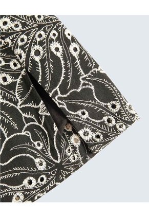 Falda En Ojalillo  Para Mujer Negro Seven Seven