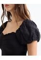 Blusa Manga Englobada  Para Mujer Negro Seven Seven de Seven Seven
