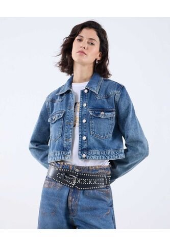 Chaqueta Para Mujer Trucker Color Azul Medio Marca Seven Seven #28080954 Seven Seven