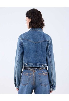 Chaqueta Para Mujer Trucker Color Azul Medio Marca Seven Seven #28080954